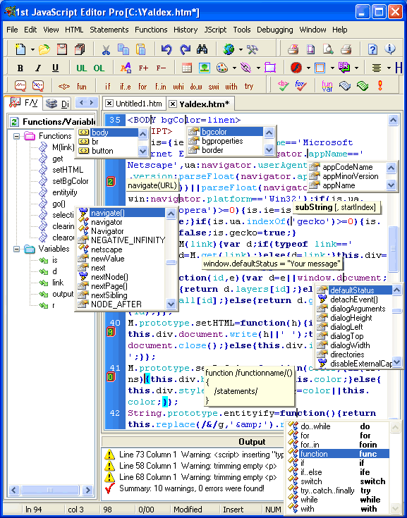 1st JavaScript Editor Pro 2.0