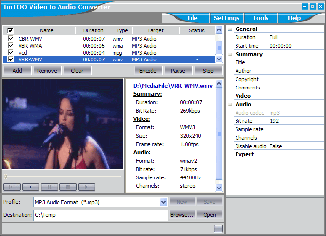 ImTOO Video to Audio Converter  for to mp4