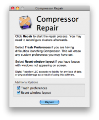 Compressor Repair 2.2.9 screenshot. Click to enlarge!