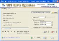 101 MP3 Splitter 3.9.5 screenshot. Click to enlarge!