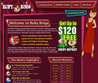 !! $120 RUBY BINGO DELUXE 6.1 screenshot. Click to enlarge!