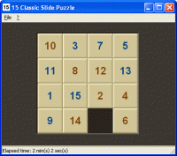 15 Classic Slide Puzzle 2.9 screenshot. Click to enlarge!