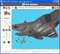 3D Kit Builder (F22 Raptor) 3.5 screenshot. Click to enlarge!