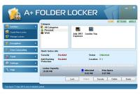 A+ Folder Locker 1.1 screenshot. Click to enlarge!