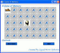 A Game of Memory 1.0 screenshot. Click to enlarge!