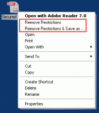 A-PDF Restrictions Remover 1.9 screenshot. Click to enlarge!