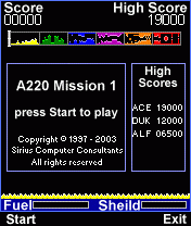 A220 Mission 1 - Web Page Edition 2.1 screenshot. Click to enlarge!