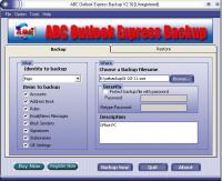 ABC Outlook Express Backup 2.30 screenshot. Click to enlarge!