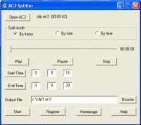 AC3 Splitter 1.1.3.4 screenshot. Click to enlarge!