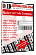 AJAX and JavaScript Barcode Generator 9.08 screenshot. Click to enlarge!