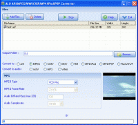 ALO AVI MPEG WMV 3GP MP4 iPod PSP Converter 8.0.9 screenshot. Click to enlarge!