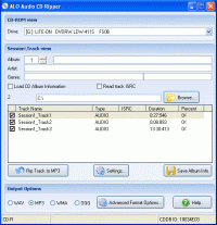 ALO Audio CD Ripper 3.0.269 screenshot. Click to enlarge!