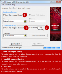 AMD Radeon RAMDisk 4.1.2 RC 1 screenshot. Click to enlarge!