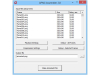 APNG Assembler 2.9 screenshot. Click to enlarge!