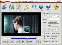 AVI MPEG WMV RM to MP3 Converter 1.8.4 screenshot. Click to enlarge!