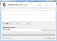 AVI to FLV Video Converter 1.1 screenshot. Click to enlarge!