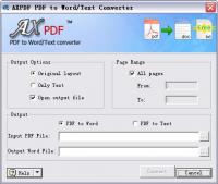 AXPDF PDF to Word Converter 2.245 screenshot. Click to enlarge!