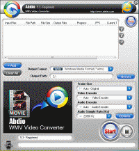 Abdio WMV Video Converter 6.66.10628 screenshot. Click to enlarge!