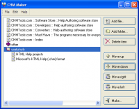 Abee CHM Maker freeware 1.6 screenshot. Click to enlarge!