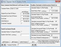 AcQuest Tax Penalty & Interest Evaluator 2.21 screenshot. Click to enlarge!