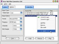 Acez MP3 WAV Converter 3.0.6 screenshot. Click to enlarge!
