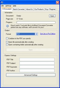 ActMask Document Converter X 3.416 screenshot. Click to enlarge!