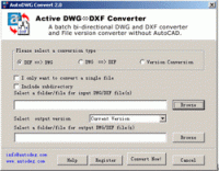 Active DWG DXF Converter 3.302 screenshot. Click to enlarge!