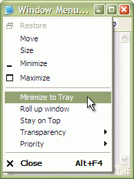 Actual Window Menu 8.10.2 screenshot. Click to enlarge!