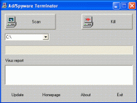 Ad/Spyware Terminator 0.1.0.8 screenshot. Click to enlarge!