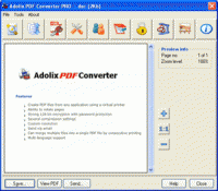 Adolix PDF Converter PRO 4.4 screenshot. Click to enlarge!