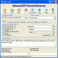 Advanced Archive Password Recovery 3.01 screenshot. Click to enlarge!