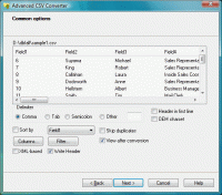 Advanced CSV Converter 6.37 screenshot. Click to enlarge!