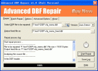 Advanced DBF Repair 1.6 screenshot. Click to enlarge!