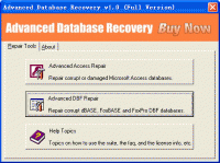Advanced Database Recovery 1.0 screenshot. Click to enlarge!