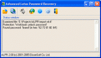 Advanced Lotus Password Recovery 2.12.1310.0 screenshot. Click to enlarge!