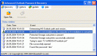 Advanced Outlook Password Recovery 1.34 screenshot. Click to enlarge!