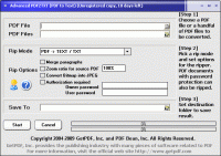 Advanced PDF2TXT (PDF to Text) 2.01 screenshot. Click to enlarge!