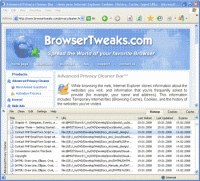 Advanced Privacy Cleaner Bar 2.1.15.0207 screenshot. Click to enlarge!