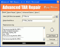 Advanced TAR Repair 1.4 screenshot. Click to enlarge!