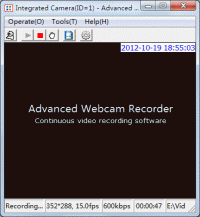 Advanced Webcam Recorder 3.0.1 screenshot. Click to enlarge!