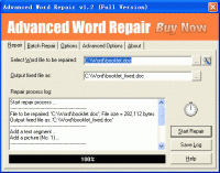 Advanced Word Repair 1.2 screenshot. Click to enlarge!