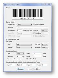 Aeromium Barcode Maker 2.0 screenshot. Click to enlarge!