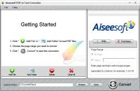 Aiseesoft PDF to Text Converter 2.0.10 screenshot. Click to enlarge!