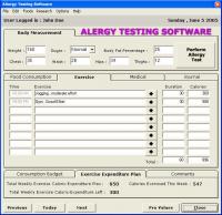 Alergy Testing Software 1.0 screenshot. Click to enlarge!