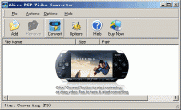Alive PSP Video Converter 1.8.2.8 screenshot. Click to enlarge!