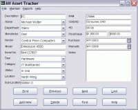 All Asset Tracker 1.3 screenshot. Click to enlarge!