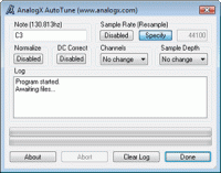 AnalogX AutoTune 2.31 screenshot. Click to enlarge!