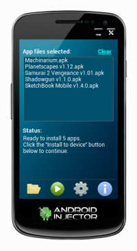 Android Injector 2.22 screenshot. Click to enlarge!