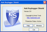 Anti Keylogger Shield 3.0 screenshot. Click to enlarge!