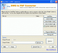 Any DWG to PDF Converter 2009 2010 screenshot. Click to enlarge!